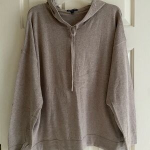 Hilary Radley Taupe Hoodie Sweater for Women